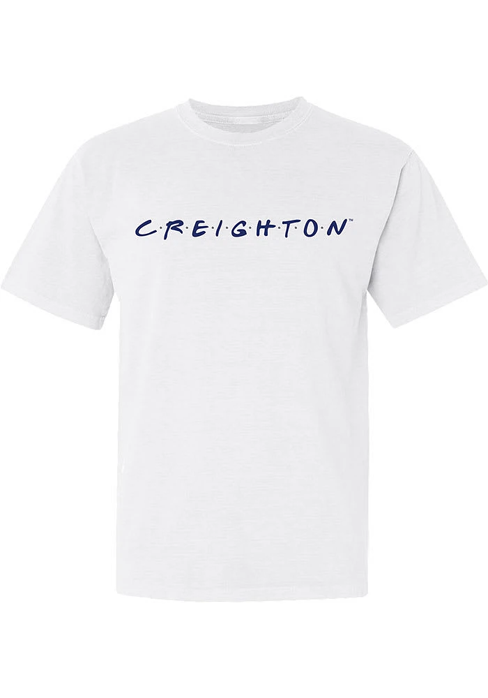 Summit Sportswear Creighton Bluejays Womens White Wordmark Dots Short Sleeve T-Shirt