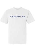 Summit Sportswear Creighton Bluejays Womens White Wordmark Dots Short Sleeve T-Shirt