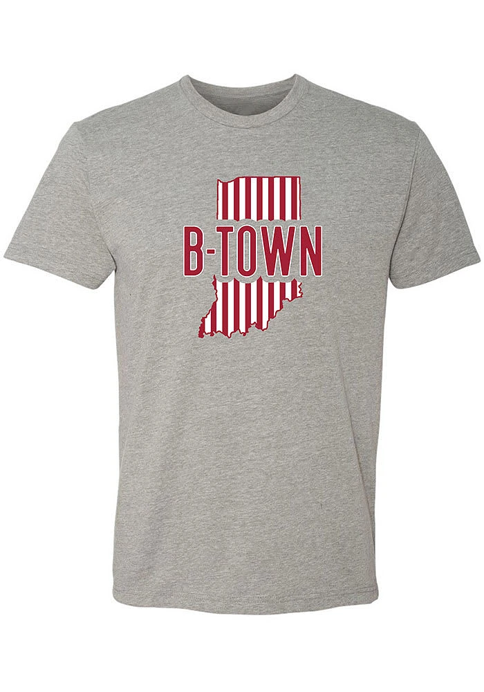Summit Sportswear Bloomington Grey B-Town Pattern Infill Short Sleeve Fashion T Shirt