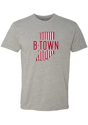 Summit Sportswear Bloomington Grey B-Town Pattern Infill Short Sleeve Fashion T Shirt