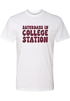 Summit Sportswear College Station White Saturdays Short Sleeve Fashion T Shirt