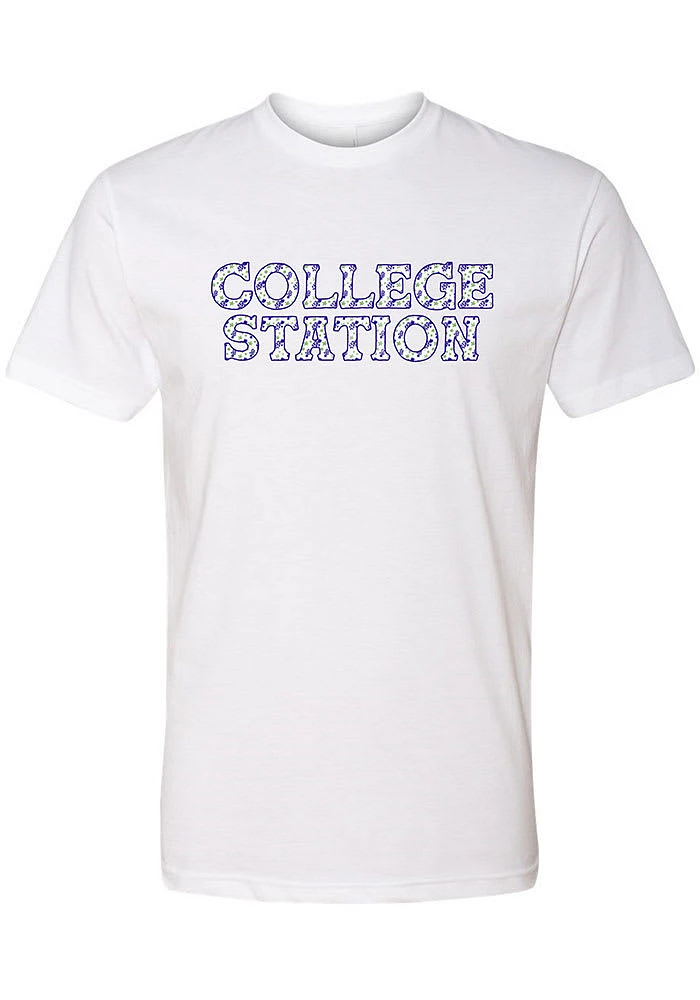 Summit Sportswear College Station Womens White Bonnet Infill Short Sleeve T-Shirt