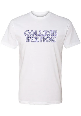Summit Sportswear College Station Womens White Bonnet Infill Short Sleeve T-Shirt