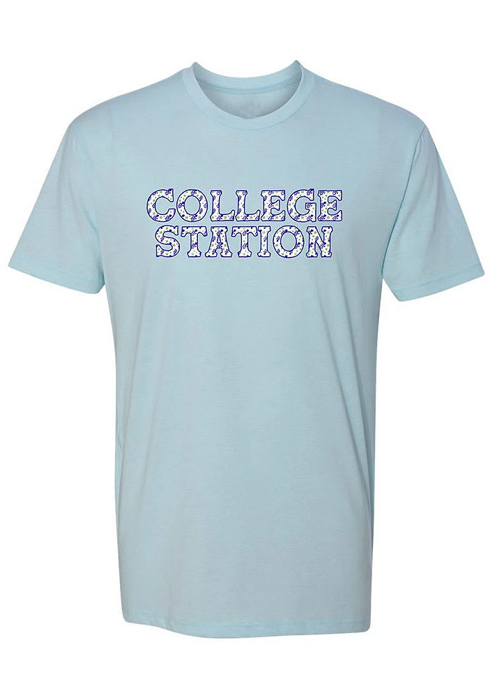 Summit Sportswear College Station Womens Light Blue Bonnet Infill Short Sleeve T-Shirt