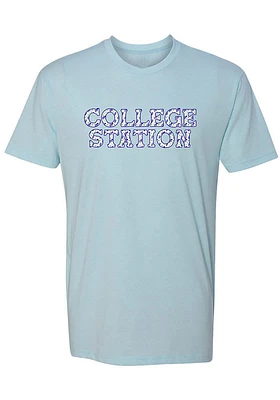Summit Sportswear College Station Womens Light Blue Bonnet Infill Short Sleeve T-Shirt