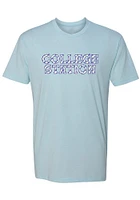 Summit Sportswear College Station Womens Light Blue Bonnet Infill Short Sleeve T-Shirt