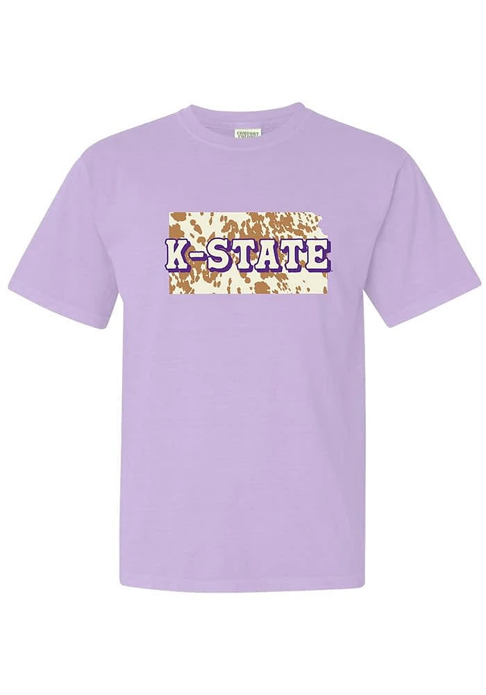 Summit Sportswear K-State Wildcats Womens Lavender State Short Sleeve T-Shirt