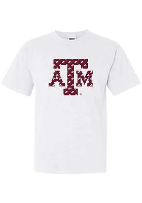 Summit Sportswear Texas A&M Aggies Womens White Cowboy Hat Infill Short Sleeve T-Shirt