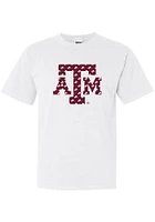 Summit Sportswear Texas A&M Aggies Womens White Cowboy Hat Infill Short Sleeve T-Shirt