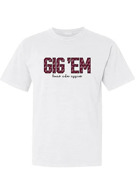 Summit Sportswear Texas A&M Aggies Womens White Gig Em Reveille Short Sleeve T-Shirt