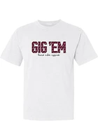 Summit Sportswear Texas A&M Aggies Womens White Gig Em Reveille Short Sleeve T-Shirt