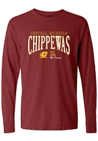 Summit Sportswear Central Michigan Chippewas Womens Maroon Mascot LS Tee