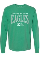 Summit Sportswear Eastern Michigan Eagles Womens Green Mascot LS Tee