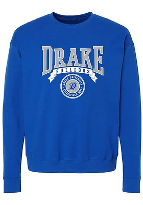 Summit Sportswear Drake Bulldogs Womens Blue Jessie Crew Sweatshirt