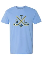 Summit Sportswear St Louis Blue Sticks Fleur De Lis Short Sleeve T Shirt