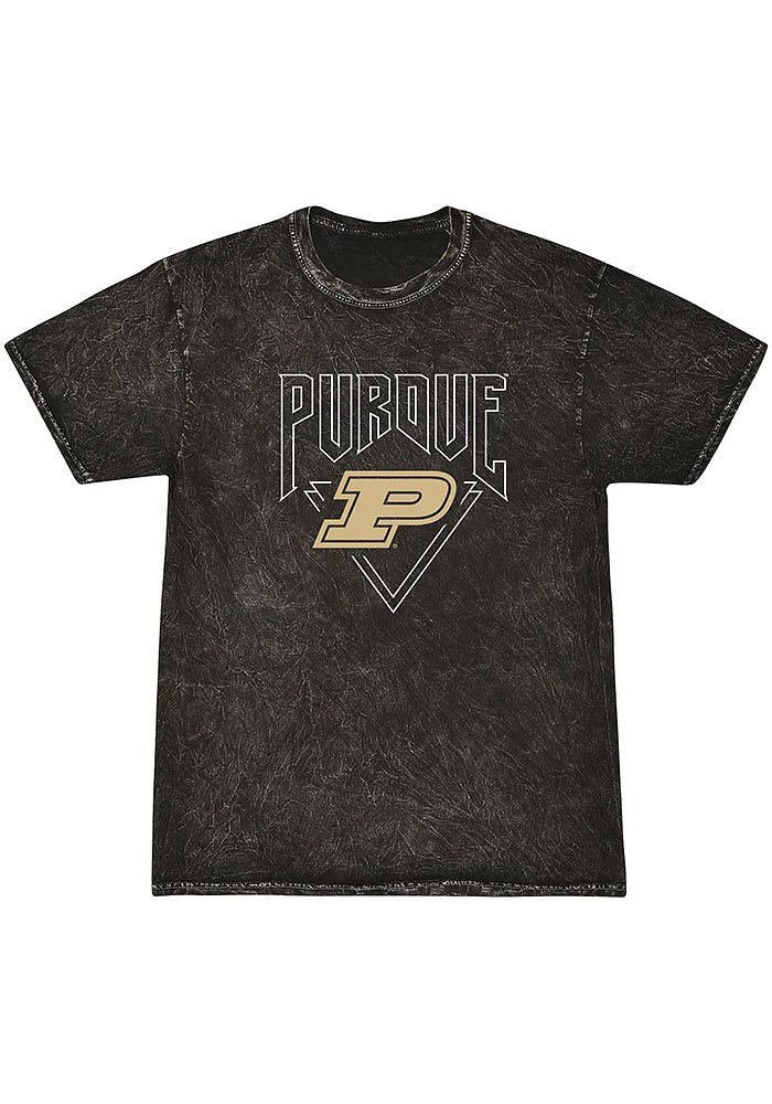 Summit Sportswear Purdue Boilermakers Womens Black Mineral Wash Short Sleeve T-Shirt