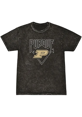 Summit Sportswear Purdue Boilermakers Womens Black Mineral Wash Short Sleeve T-Shirt
