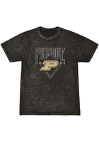Summit Sportswear Purdue Boilermakers Womens Black Mineral Wash Short Sleeve T-Shirt