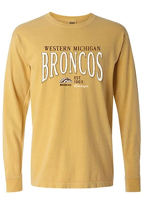 Summit Sportswear Western Michigan Broncos Womens Gold Mascot LS Tee