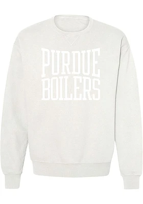 Summit Sportswear Purdue Boilermakers Womens Natural Madison Crew Sweatshirt