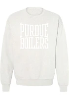 Summit Sportswear Purdue Boilermakers Womens Natural Madison Crew Sweatshirt