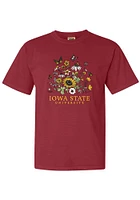 Summit Sportswear Iowa State Cyclones Womens Crimson Floral Short Sleeve T-Shirt
