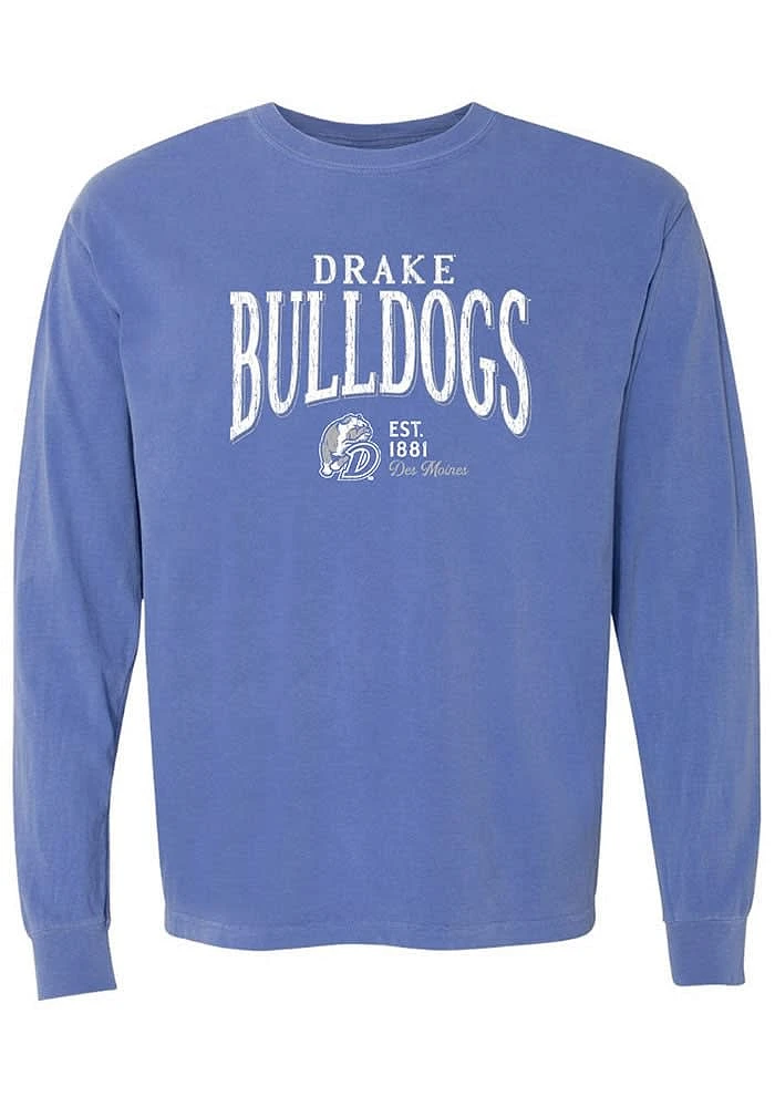 Summit Sportswear Drake Bulldogs Womens Blue Addie LS Tee