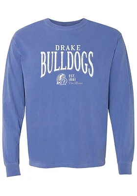 Summit Sportswear Drake Bulldogs Womens Blue Addie LS Tee
