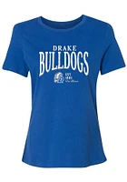Summit Sportswear Drake Bulldogs Womens Blue Stella Short Sleeve T-Shirt