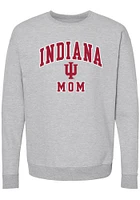 Summit Sportswear Indiana Hoosiers Womens Grey Mom Crew Sweatshirt