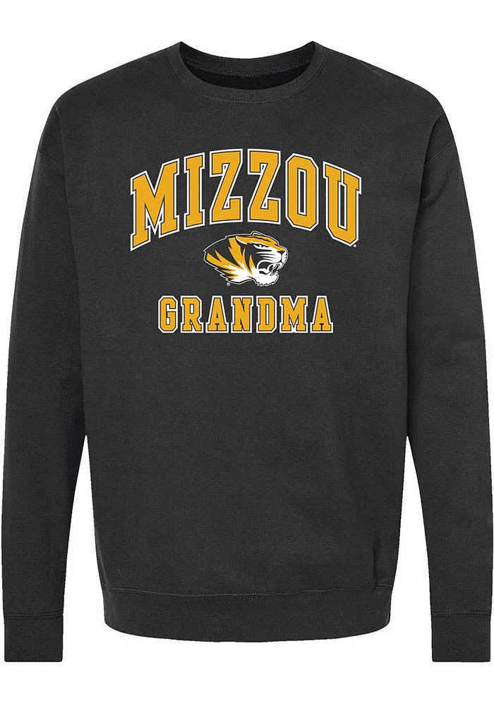 Summit Sportswear Missouri Tigers Womens Black Grandma Crew Sweatshirt