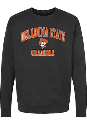 Summit Sportswear Oklahoma State Cowboys Womens Black Grandma Crew Sweatshirt