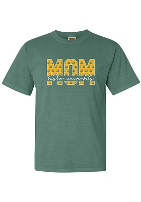 Summit Sportswear Baylor Bears Womens Green Block Mom Short Sleeve T-Shirt