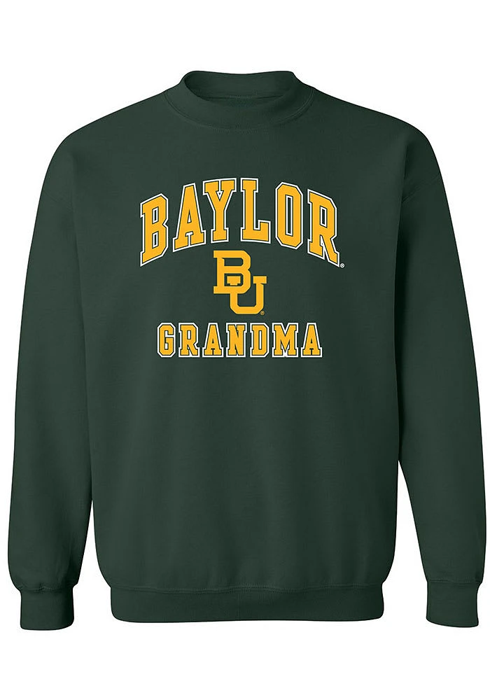 Summit Sportswear Baylor Bears Womens Green Grandma Crew Sweatshirt
