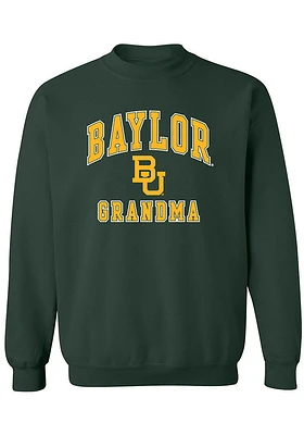 Summit Sportswear Baylor Bears Womens Green Grandma Crew Sweatshirt