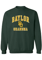 Summit Sportswear Baylor Bears Womens Green Grandma Crew Sweatshirt