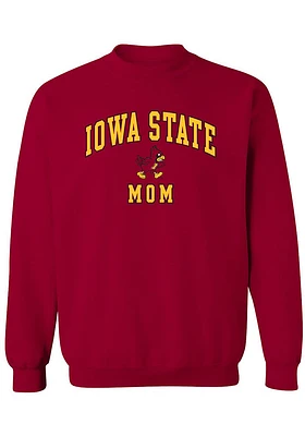 Summit Sportswear Iowa State Cyclones Womens Cardinal Mom Crew Sweatshirt