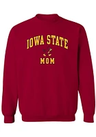 Summit Sportswear Iowa State Cyclones Womens Cardinal Mom Crew Sweatshirt