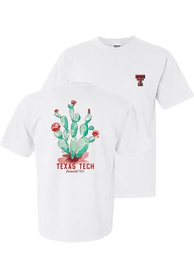 Summit Sportswear Texas Tech Red Raiders Womens White Cactus Short Sleeve T-Shirt