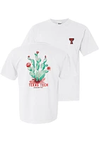 Summit Sportswear Texas Tech Red Raiders Womens White Cactus Short Sleeve T-Shirt