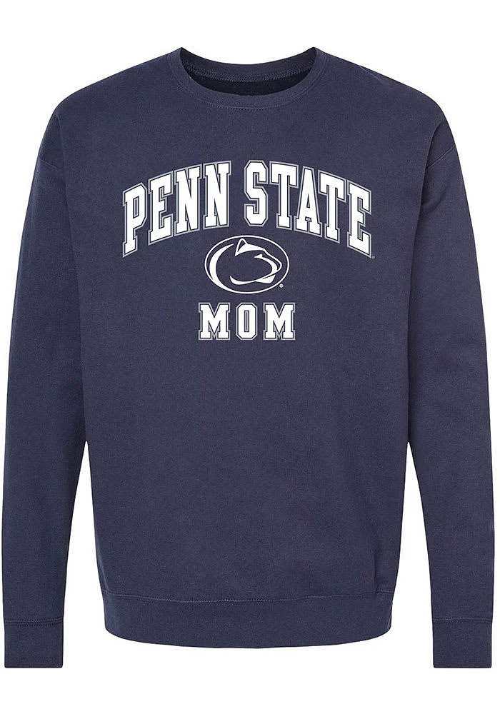 Summit Sportswear Penn State Nittany Lions Womens Navy Blue Mom Crew Sweatshirt