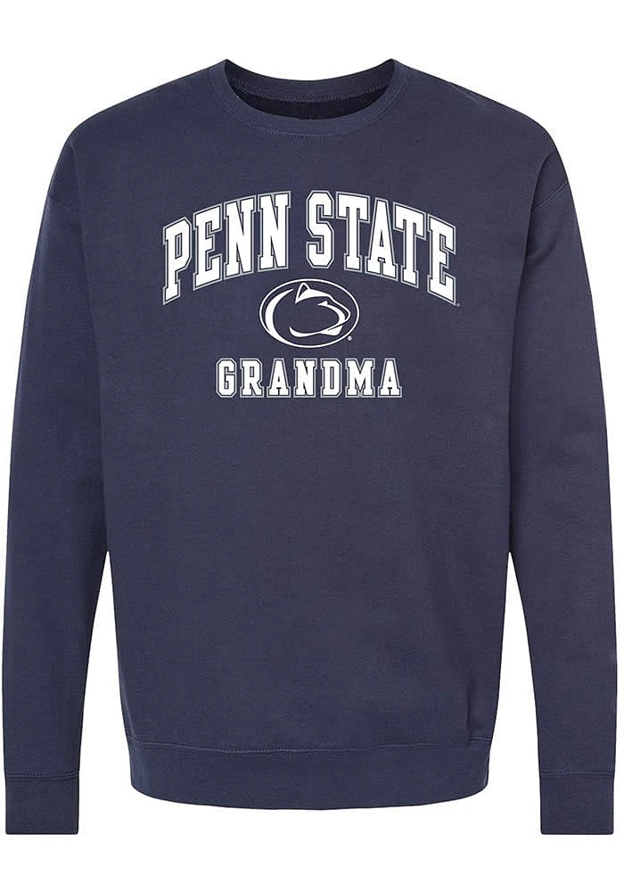 Summit Sportswear Penn State Nittany Lions Womens Navy Blue Grandma Crew Sweatshirt