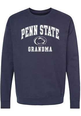 Summit Sportswear Penn State Nittany Lions Womens Navy Blue Grandma Crew Sweatshirt