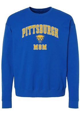 Summit Sportswear Pitt Panthers Womens Blue Mom Crew Sweatshirt