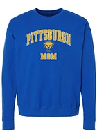 Summit Sportswear Pitt Panthers Womens Blue Mom Crew Sweatshirt