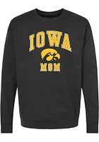 Summit Sportswear Iowa Hawkeyes Womens Black Mom Crew Sweatshirt