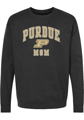 Summit Sportswear Purdue Boilermakers Womens Black Mom Crew Sweatshirt