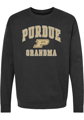 Summit Sportswear Purdue Boilermakers Womens Black Grandma Crew Sweatshirt