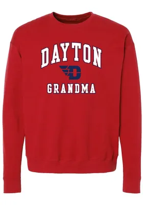 Dayton Flyers Womens Red Grandma Crew Sweatshirt