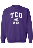 Summit Sportswear TCU Horned Frogs Womens Purple Mom Crew Sweatshirt